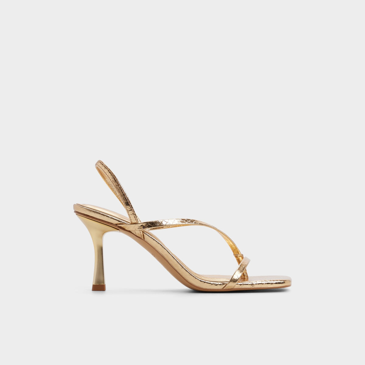Aldo Riva in Gold 14213553 - Sling back heeled sandal, Stiletto heel Women
