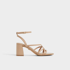 Aldo Esther Tan Women's Block heels - Strappy heeled sandal, Block heel Women