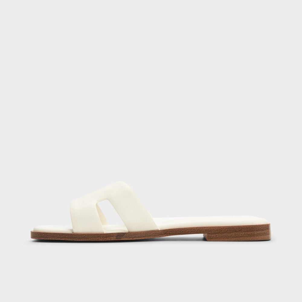 Aldo Itsandal White Women's Flats - Slide sandal Women