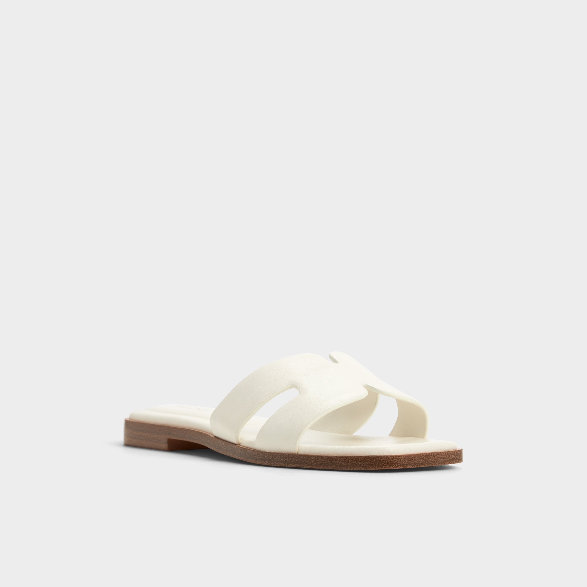 Aldo Itsandal White Women's Flats - Slide sandal Women