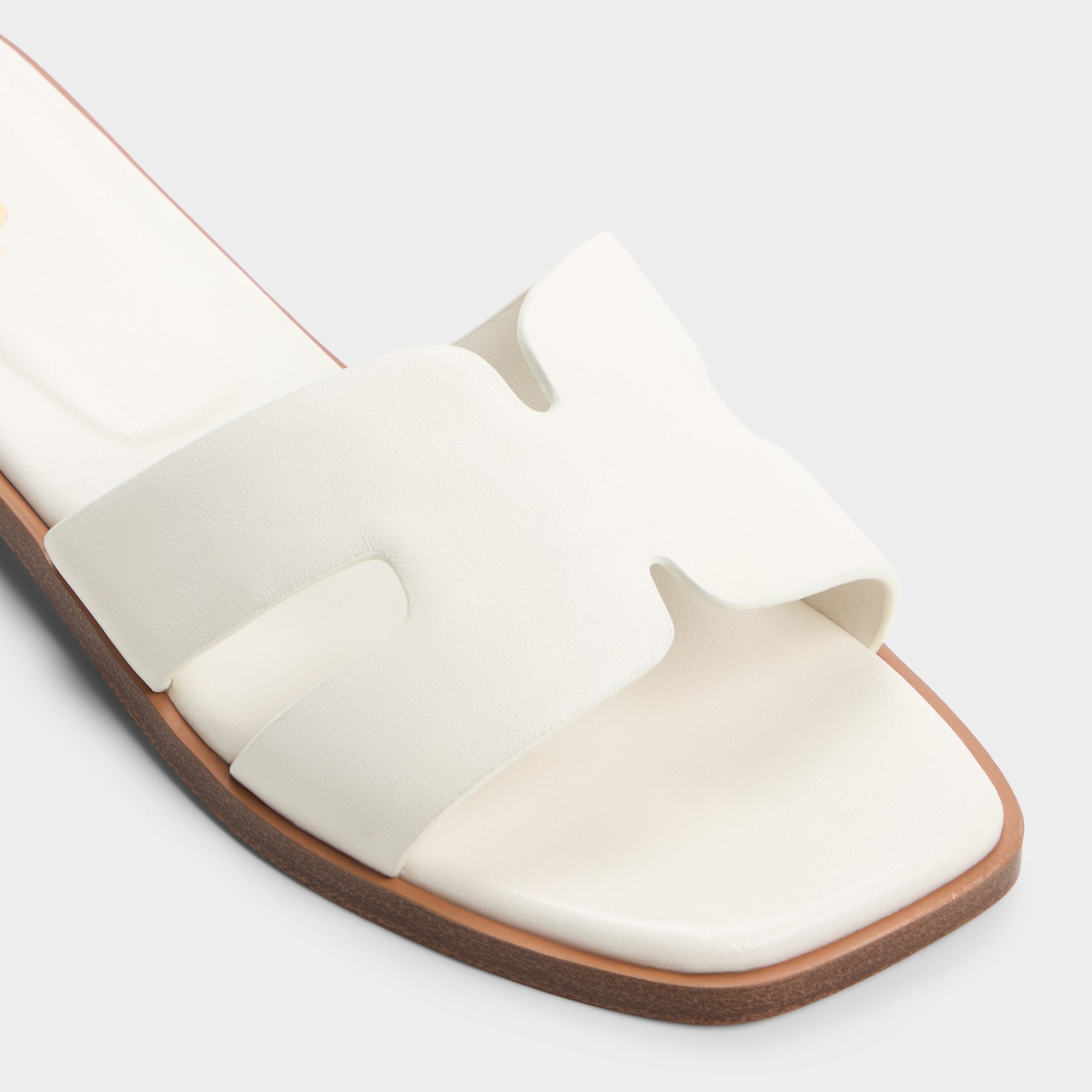 Aldo Itsandal White Women's Flats - Slide sandal Women