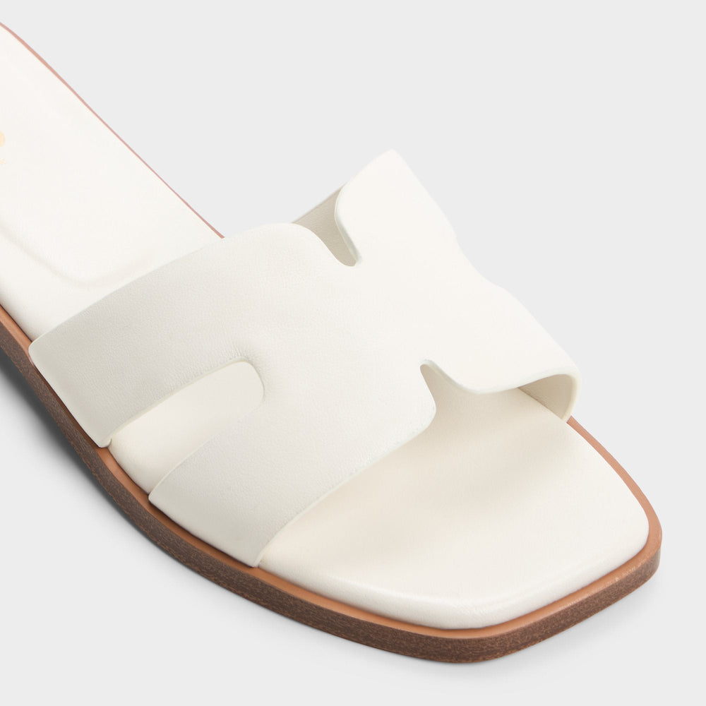 Aldo Itsandal White Women's Flats - Slide sandal Women