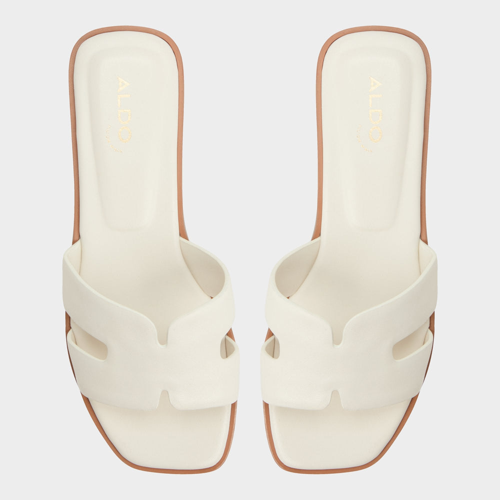 Aldo Itsandal White Women's Flats - Slide sandal Women