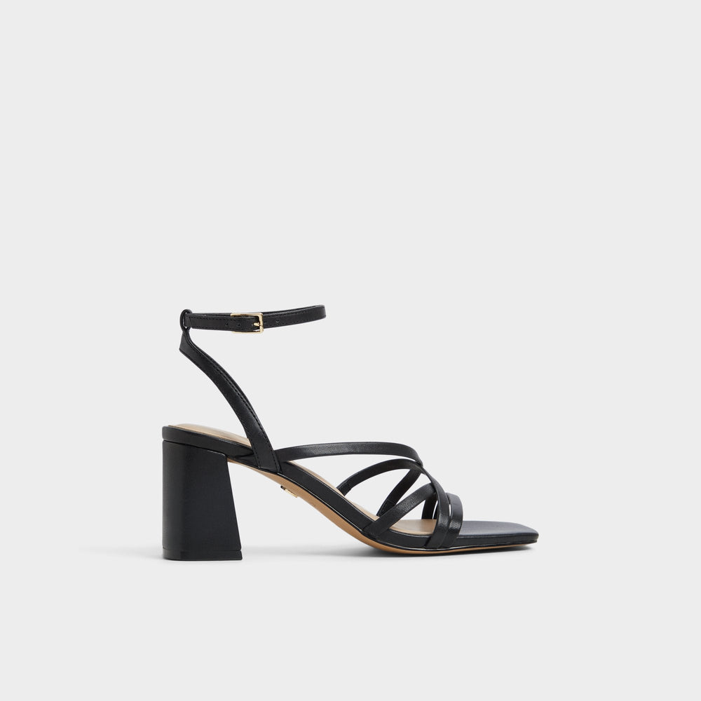 Aldo Esther Black Women's Block heels - Strappy heeled sandal, Block heel Women