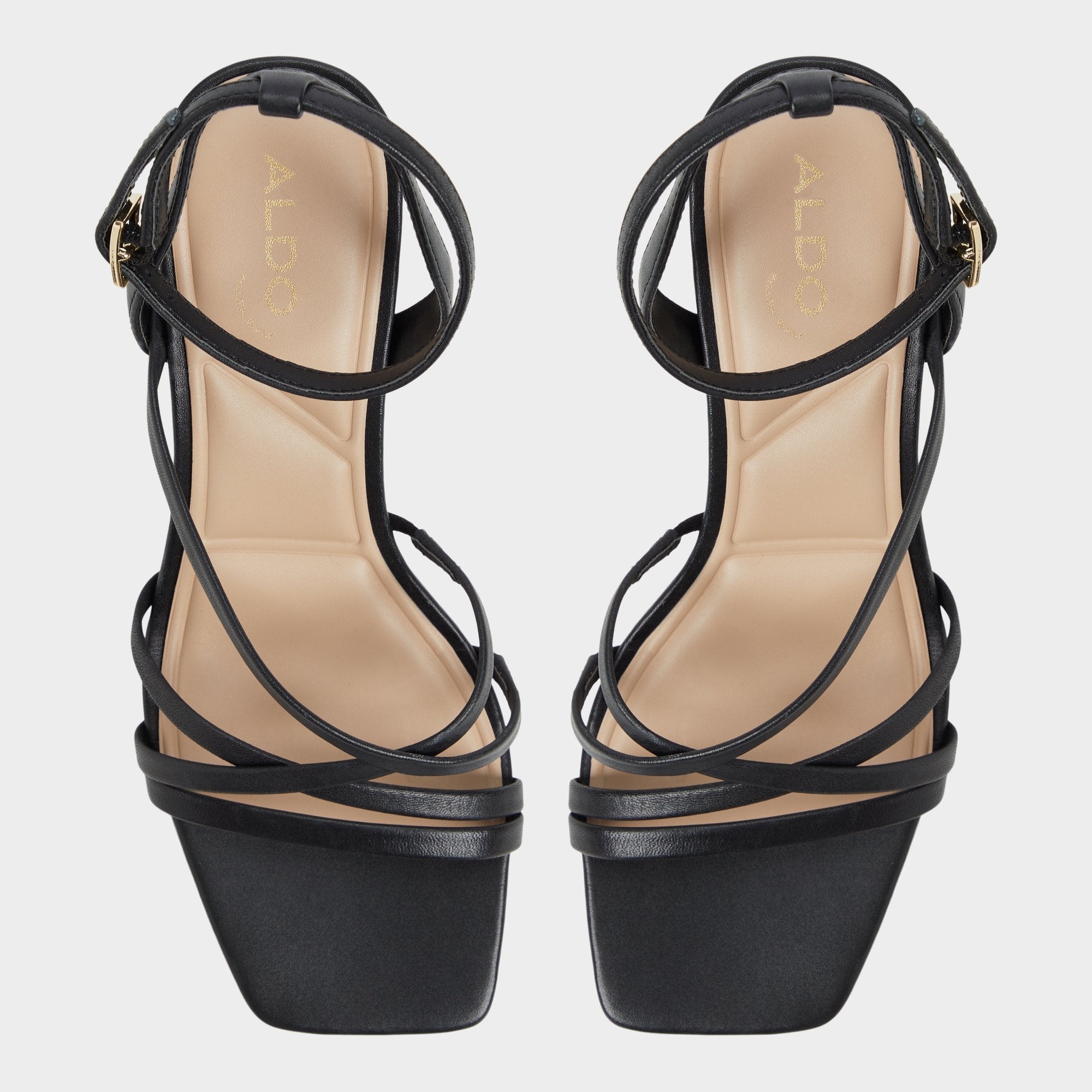 Aldo Esther Black Women's Block heels - Strappy heeled sandal, Block heel Women