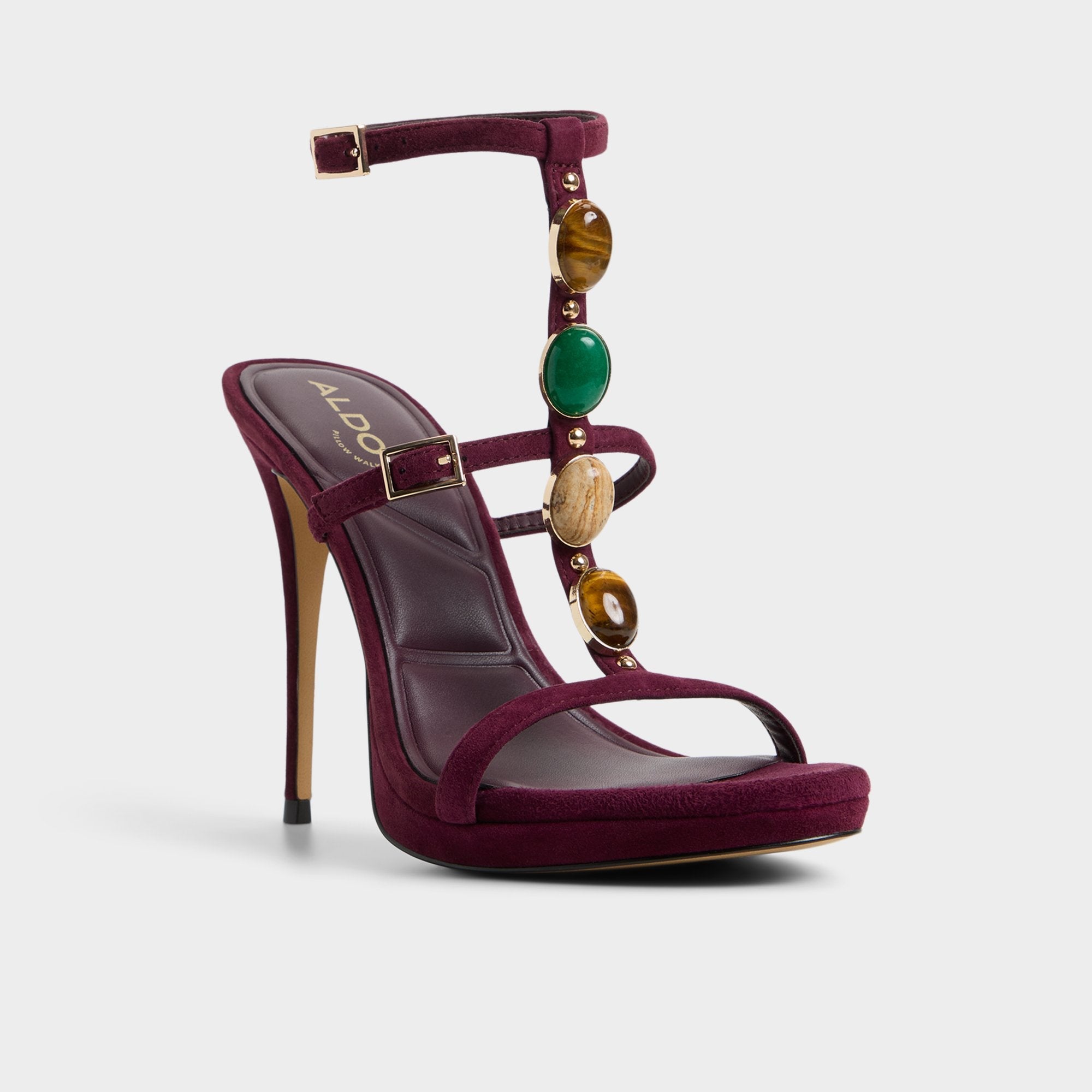 Aldo Opalia in Bordo - Strappy heeled sandal, Platform Women