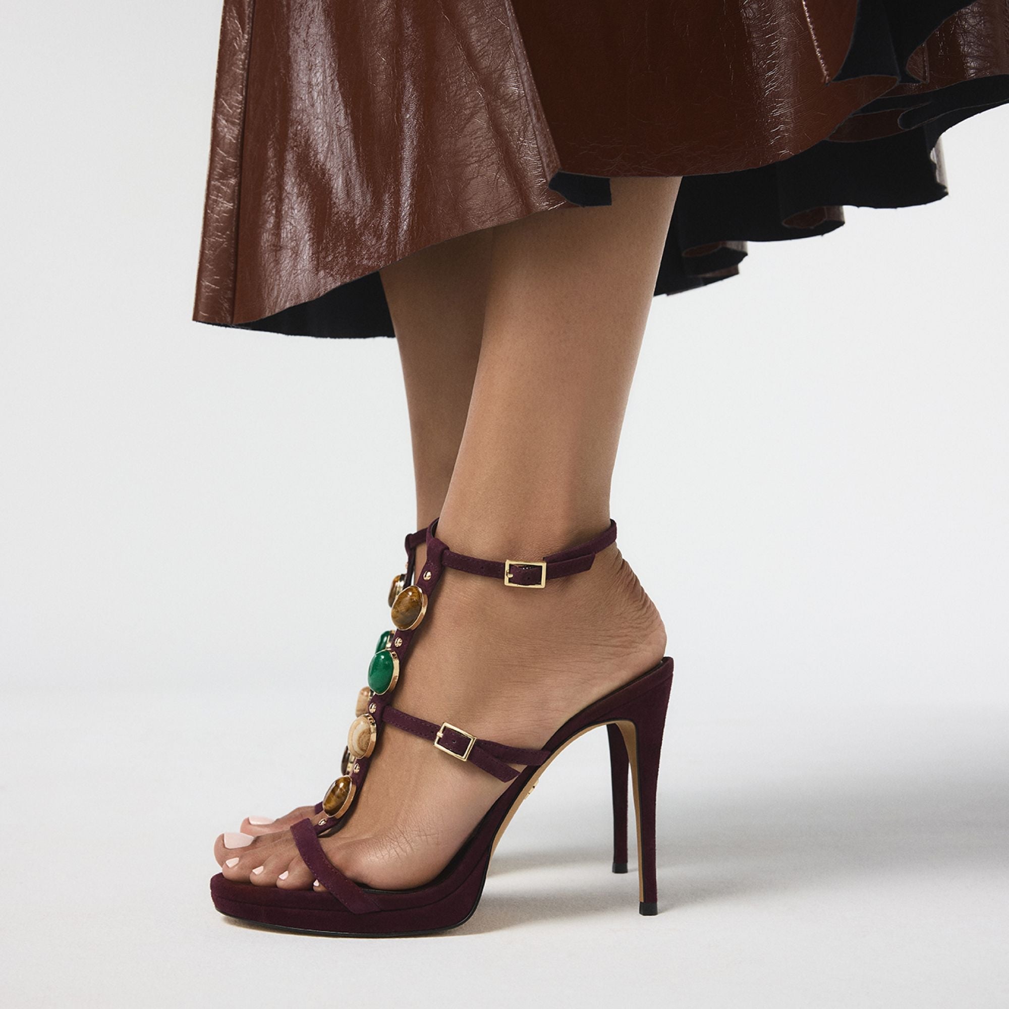 Aldo Opalia in Bordo - Strappy heeled sandal, Platform Women