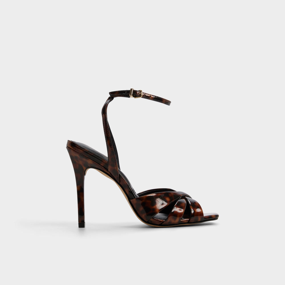 Aldo Meteora in Open Brown - Strappy heeled sandal, Stiletto heel Women
