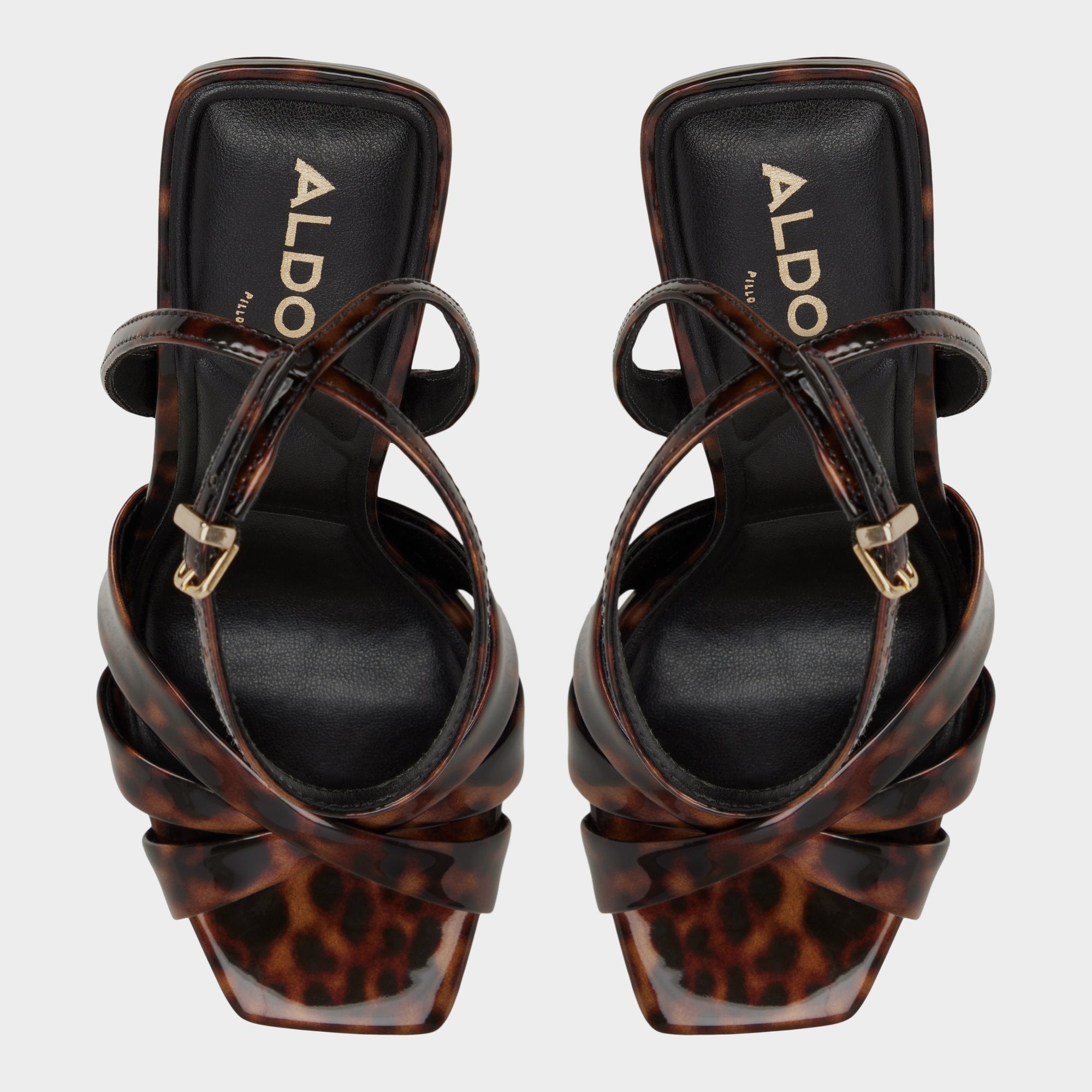 Aldo Meteora in Open Brown - Strappy heeled sandal, Stiletto heel Women