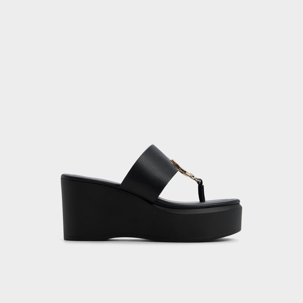 Aldo Friegan in Black - Slide sandal, Wedge heel Women