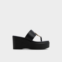 Aldo Friegan in Black - Slide sandal, Wedge heel Women