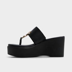 Aldo Friegan in Black - Slide sandal, Wedge heel Women