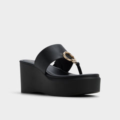 Aldo Friegan in Black - Slide sandal, Wedge heel Women
