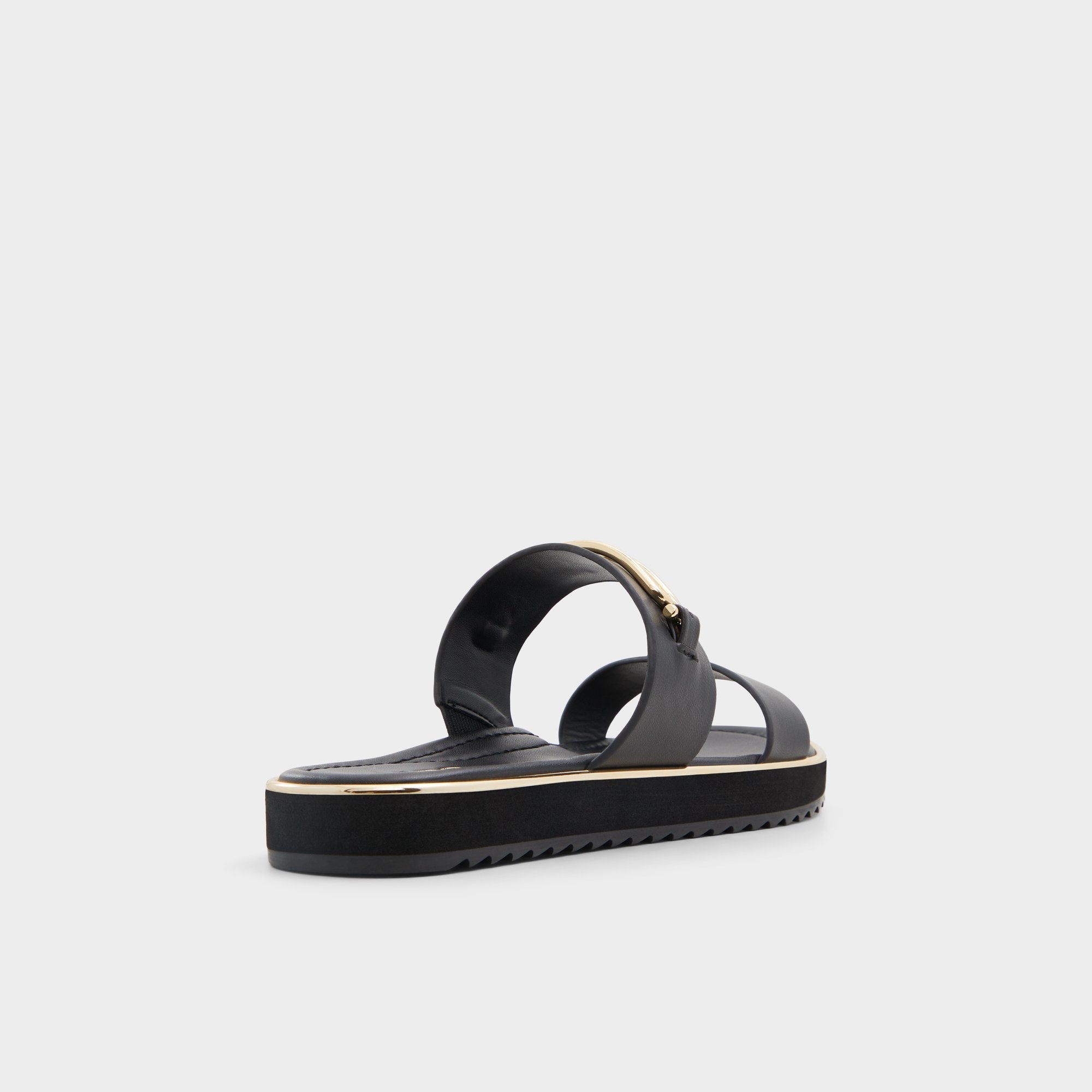 Aldo Lagoon Other Black Women's Strappy sandals - Strappy flat sandal, Footbed sandal Women