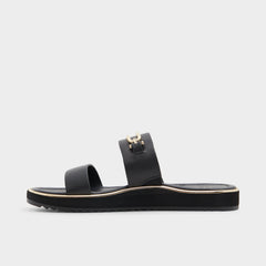 Aldo Lagoon Other Black Women's Strappy sandals - Strappy flat sandal, Footbed sandal Women