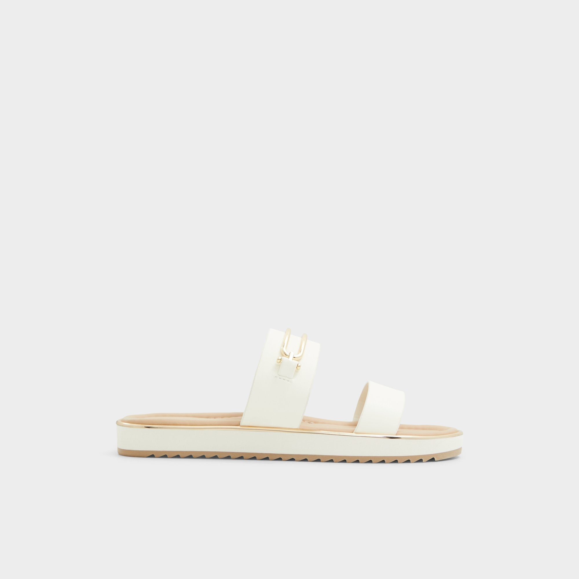 Aldo Lagoon White Women's Strappy sandals - Slide sandal, Footbed sandal Women