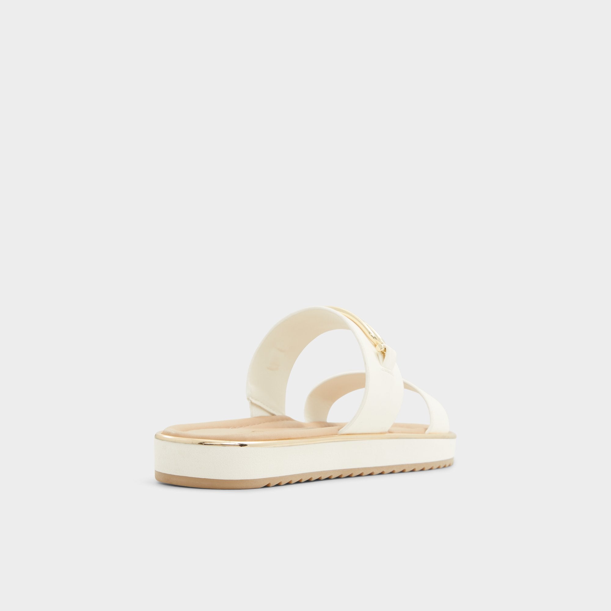 Aldo Lagoon White Women's Strappy sandals - Slide sandal, Footbed sandal Women