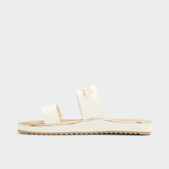 Aldo Lagoon White Women's Strappy sandals - Slide sandal, Footbed sandal Women