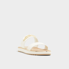 Aldo Lagoon White Women's Strappy sandals - Slide sandal, Footbed sandal Women