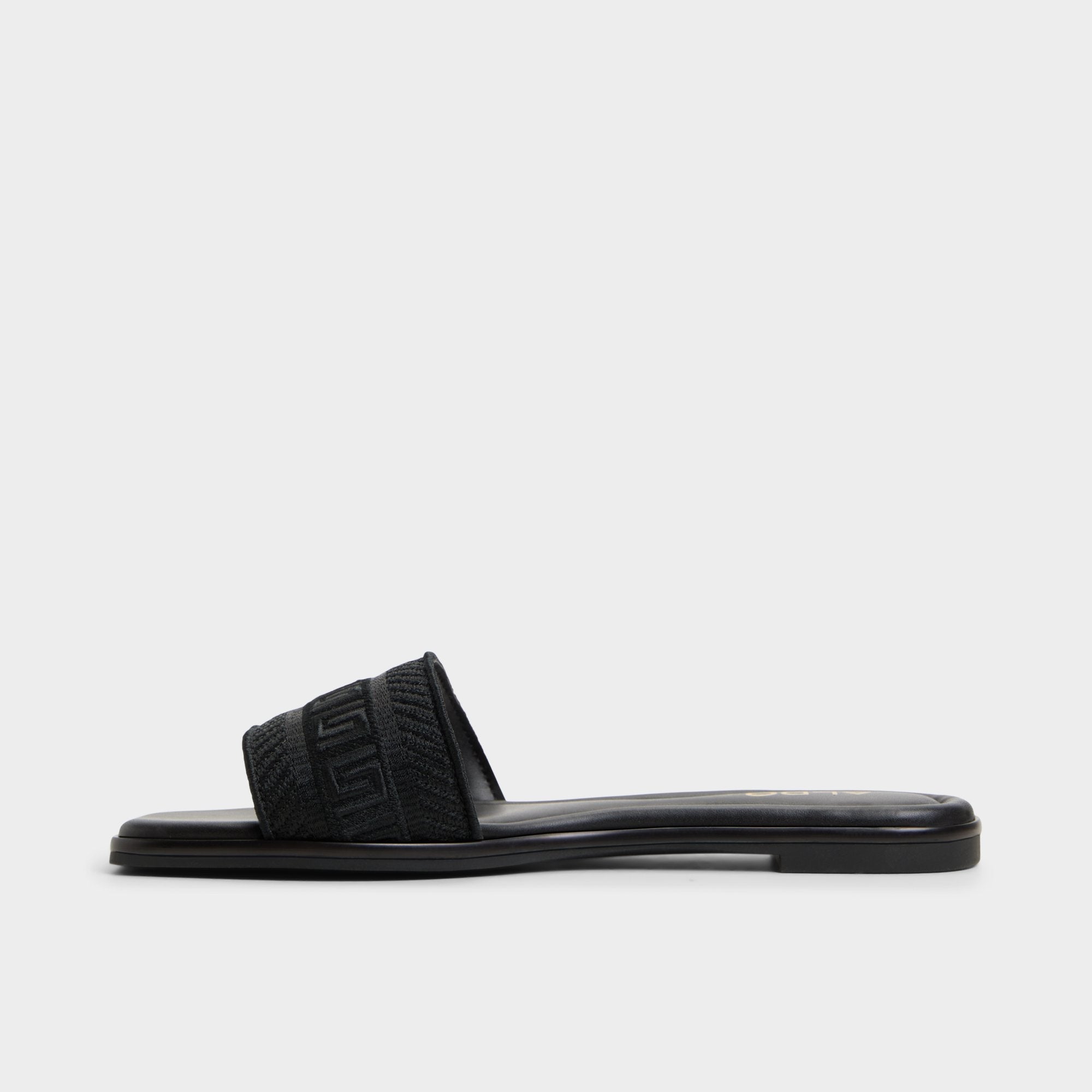 Aldo Oceania Black Women's Flats - Slide sandal Women