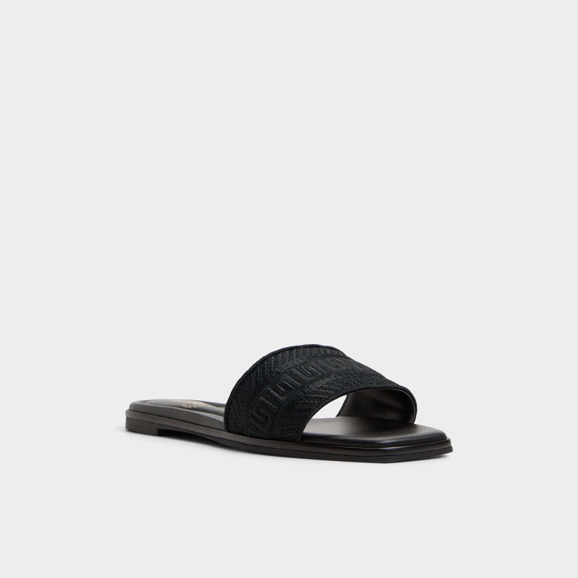 Aldo Oceania Black Women's Flats - Slide sandal Women