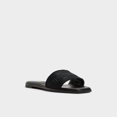 Aldo Oceania Black Women's Flats - Slide sandal Women