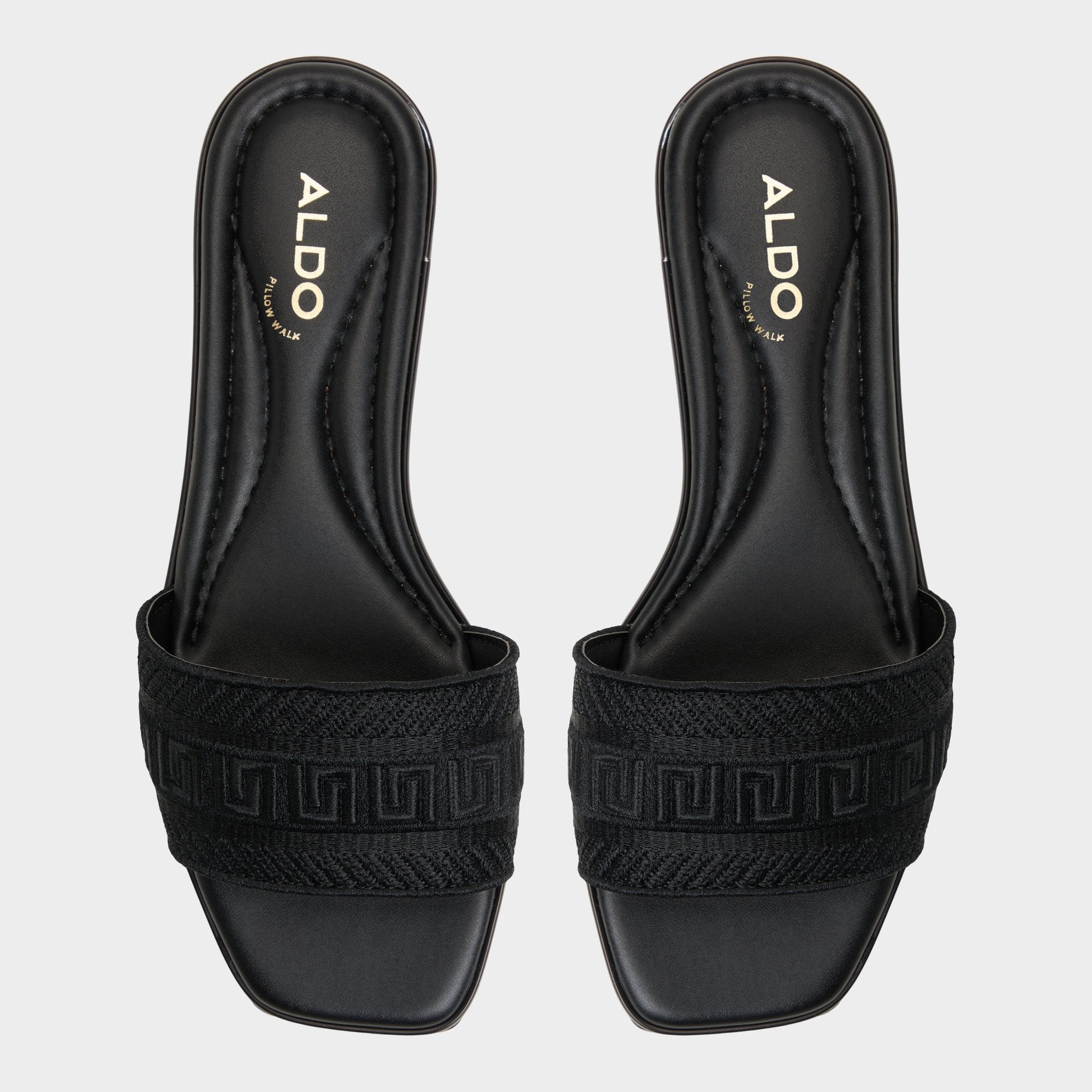 Aldo Oceania Black Women's Flats - Slide sandal Women