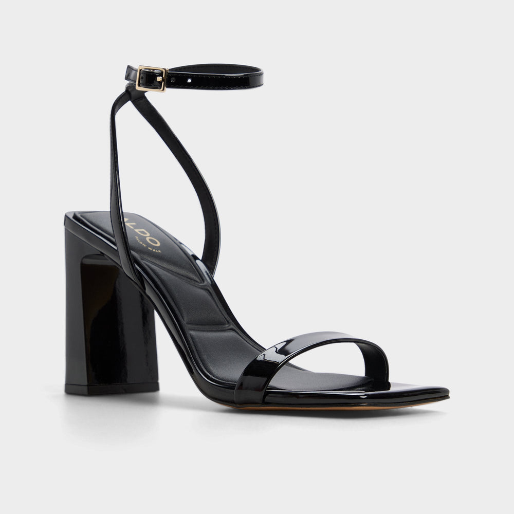 Aldo Azzira in Black - Strappy heeled sandal, Block heel Women