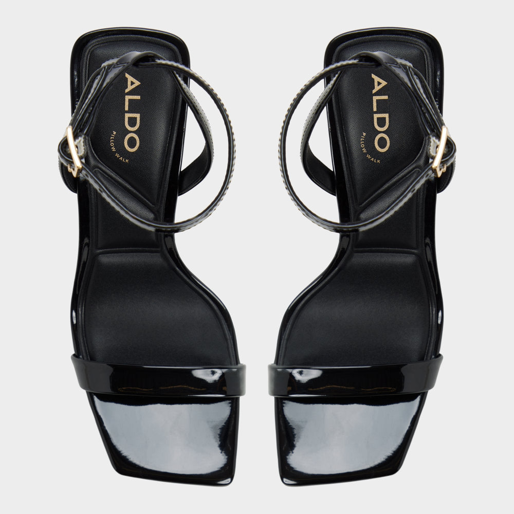 Aldo Azzira in Black - Strappy heeled sandal, Block heel Women