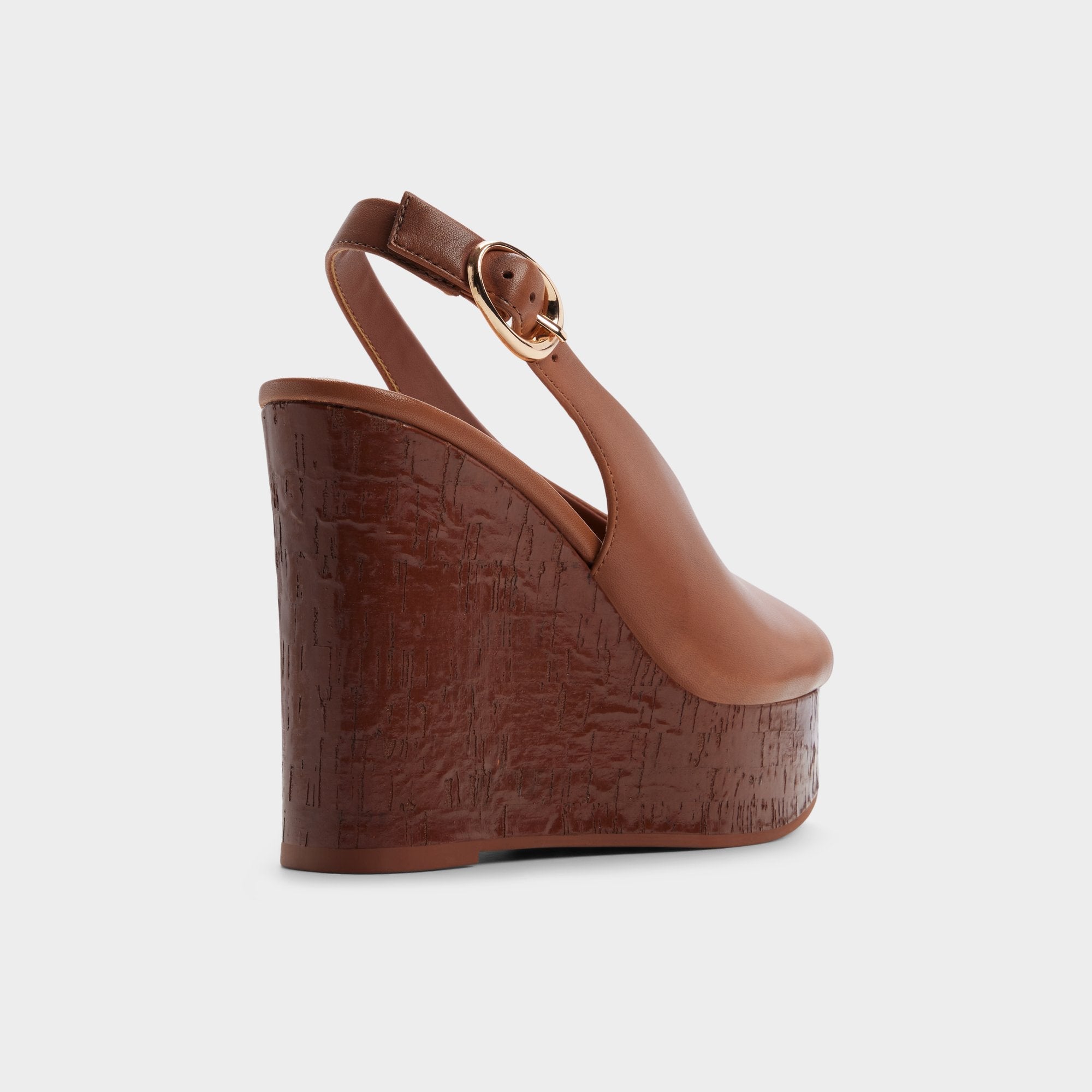 Aldo Tatianah in Dark Brown - Sling back heeled sandal, Wedge heel Women