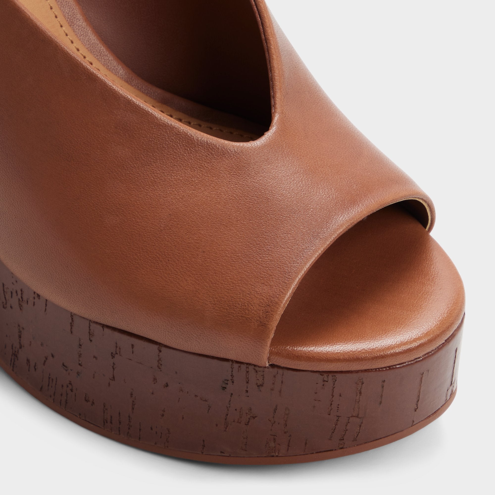Aldo Tatianah in Dark Brown - Sling back heeled sandal, Wedge heel Women