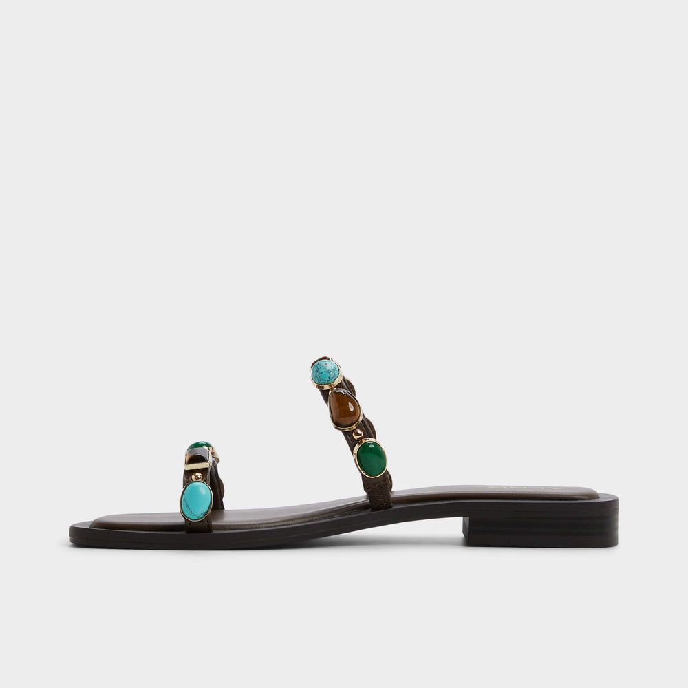 Aldo Sapphira in Dark Brown 14189967 - Slide sandal Women