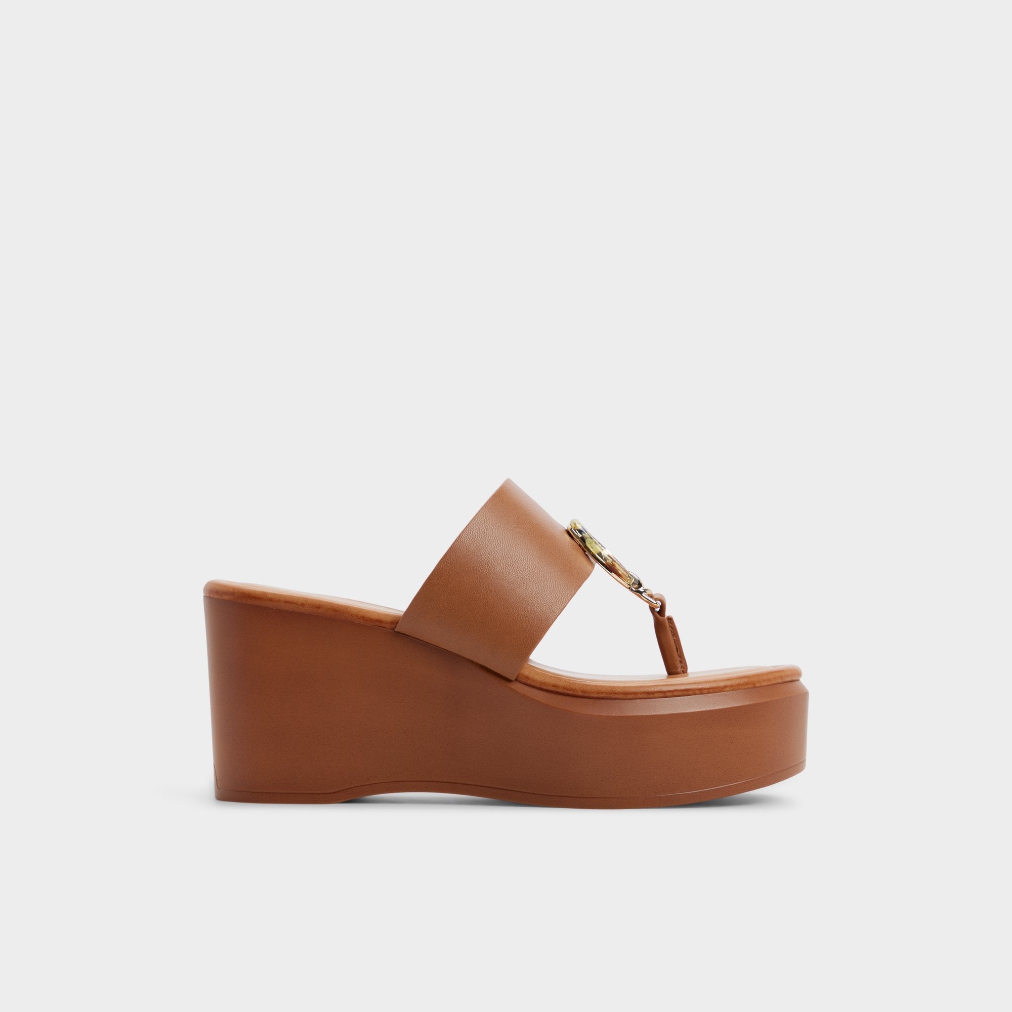 Aldo Friegan in Medium Brown - Slide sandal, Wedge heel Women