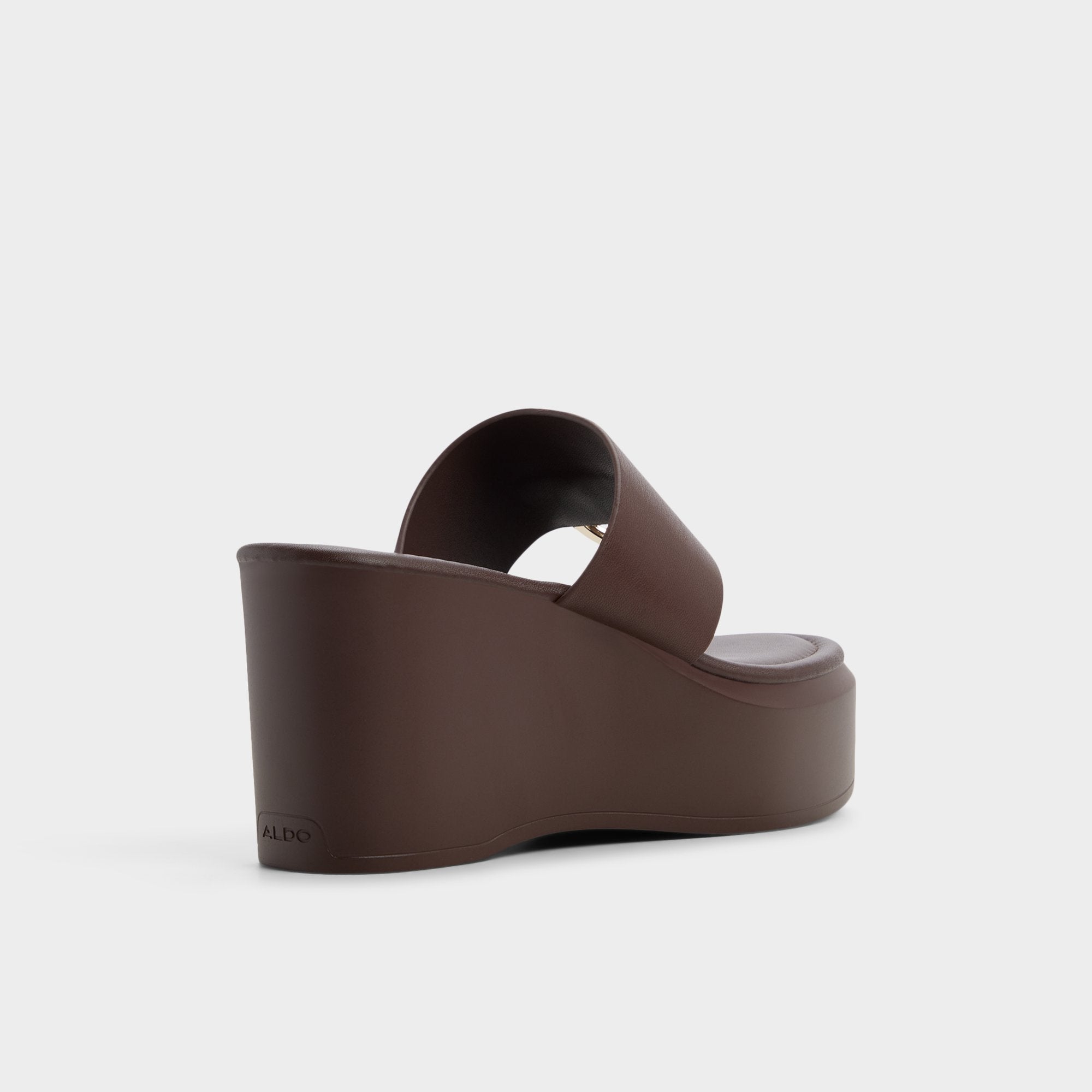Aldo Friegan in Dark Brown - Slide sandal, Wedge heel Women