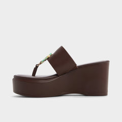 Aldo Friegan in Dark Brown - Slide sandal, Wedge heel Women