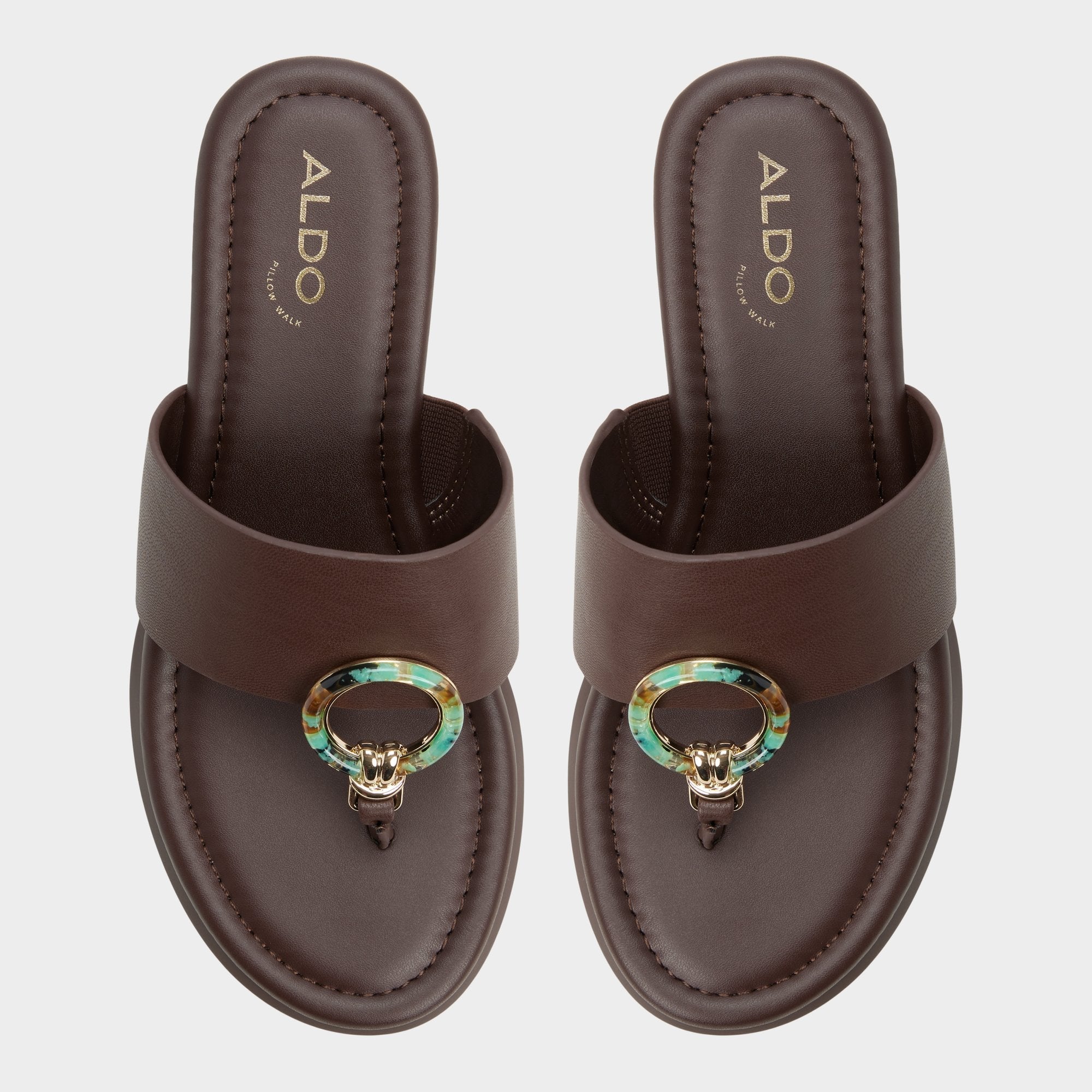 Aldo Friegan in Dark Brown - Slide sandal, Wedge heel Women