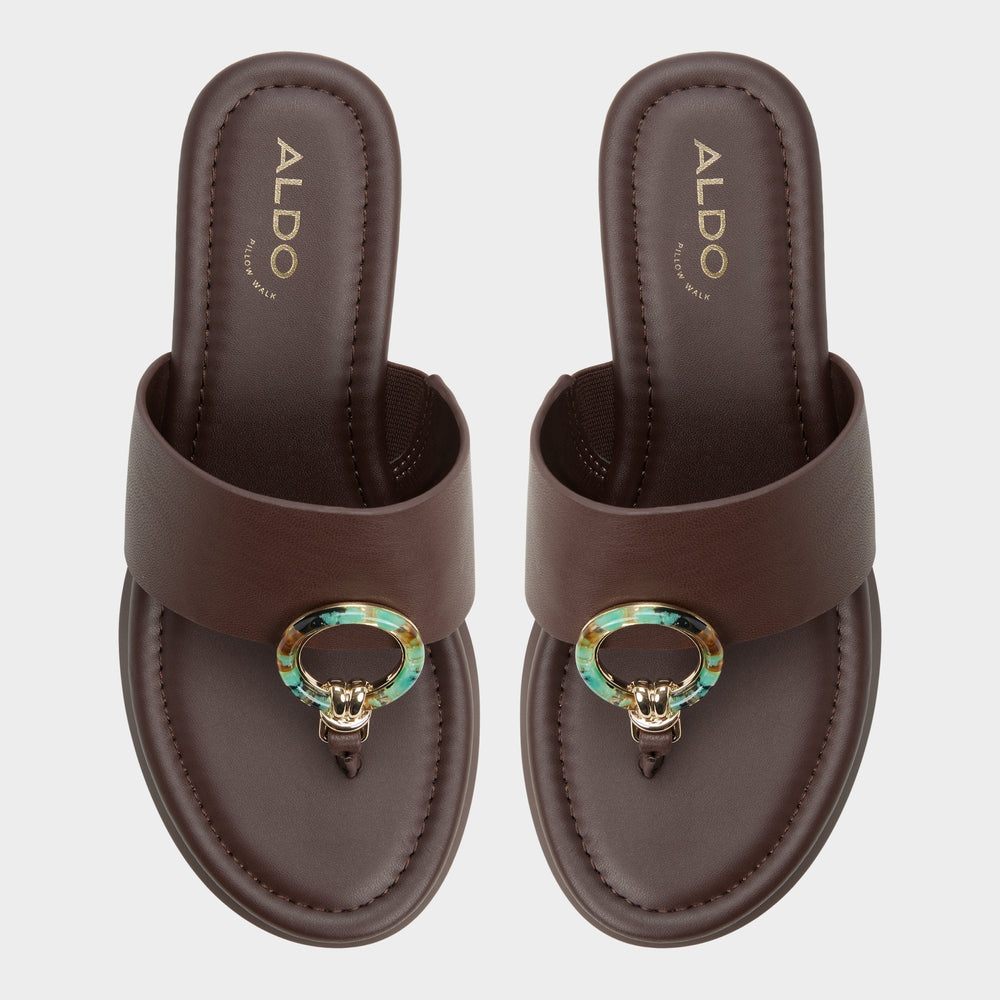 Aldo Friegan in Dark Brown - Slide sandal, Wedge heel Women