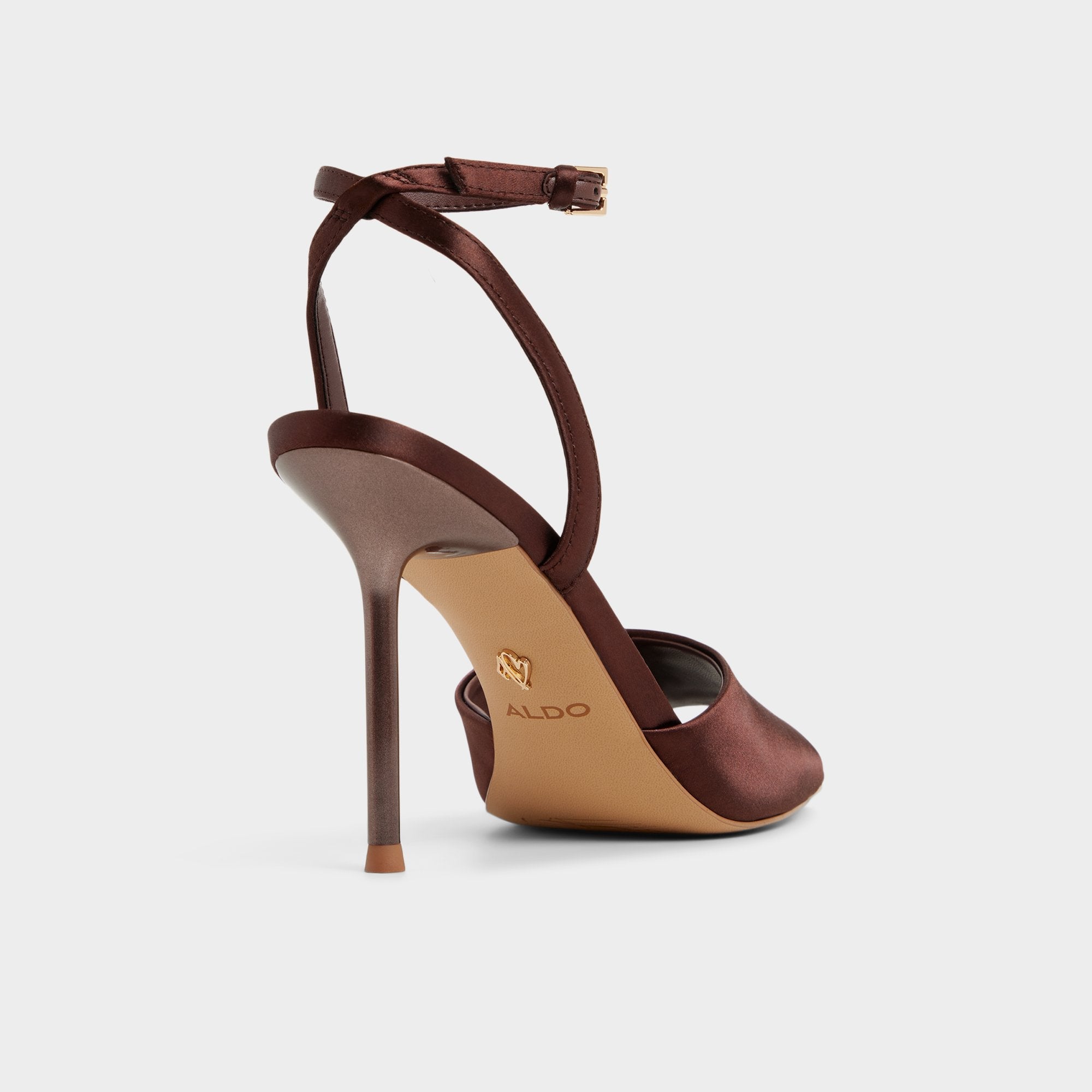 Aldo Kaiasien in Dark Brown 14151897 - Strappy heeled sandal, Stiletto heel Women