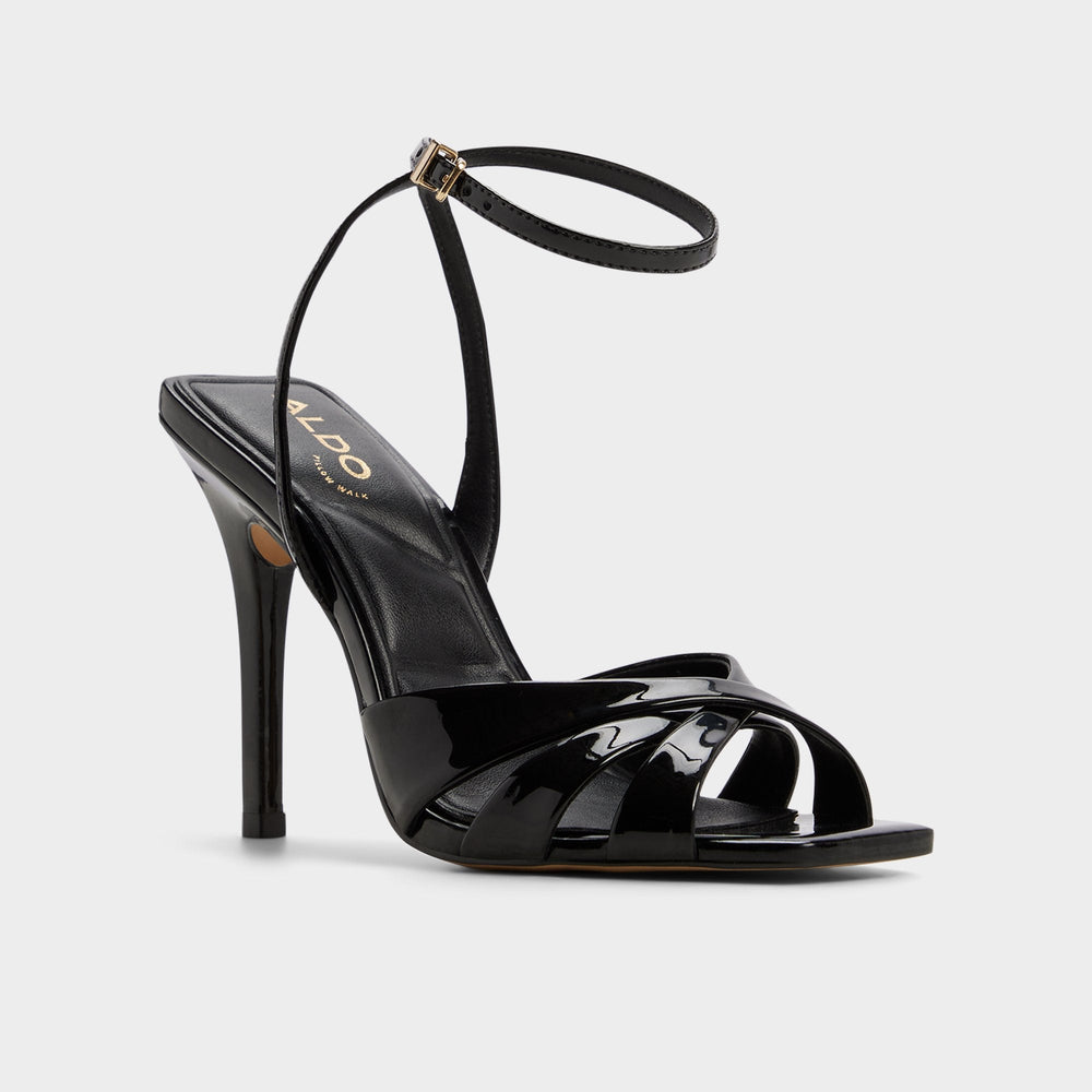Aldo Meteora in Black - Strappy heeled sandal, Stiletto heel Women