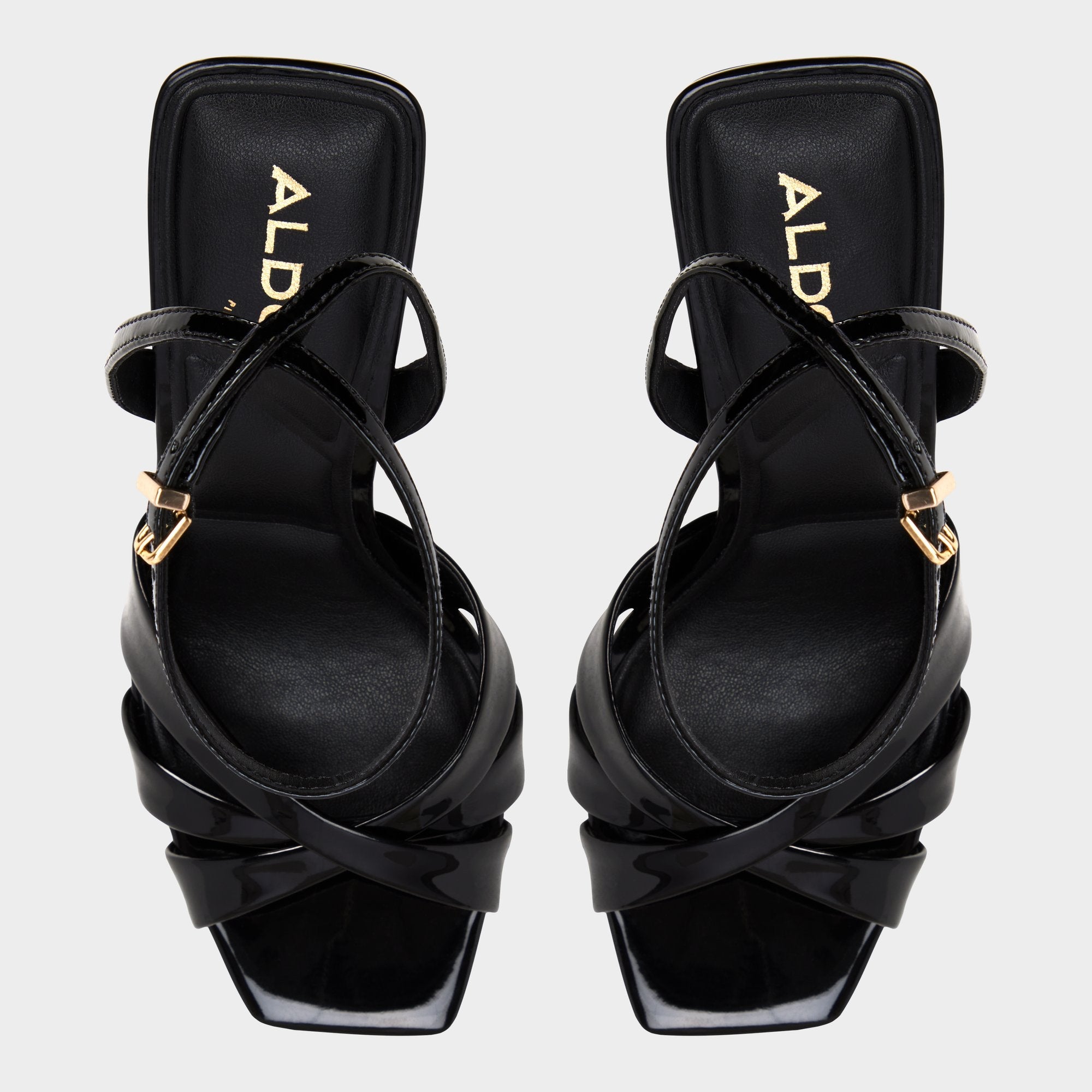 Aldo Meteora in Black - Strappy heeled sandal, Stiletto heel Women