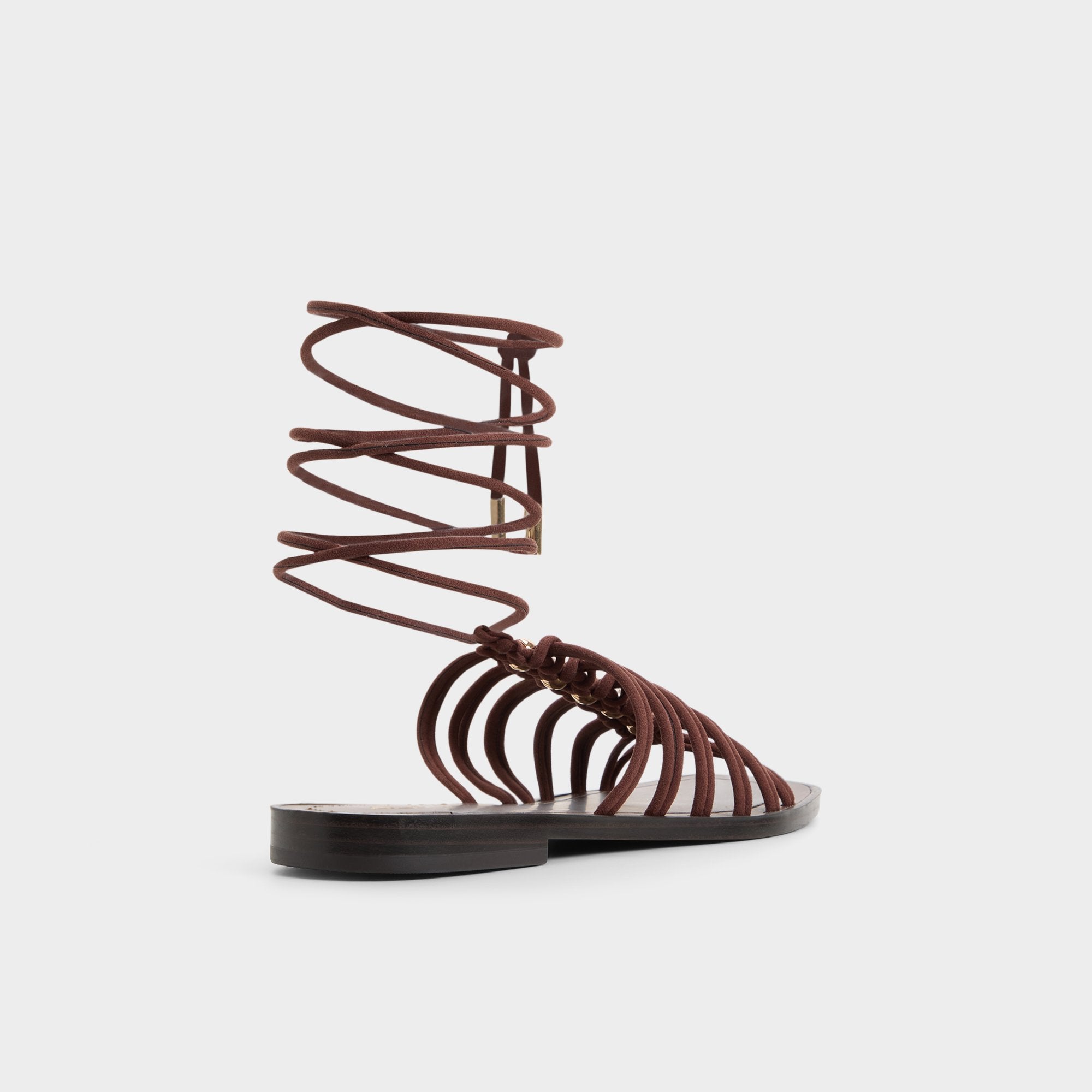 Aldo Unoma in Dark Brown - Strappy flat sandal Women