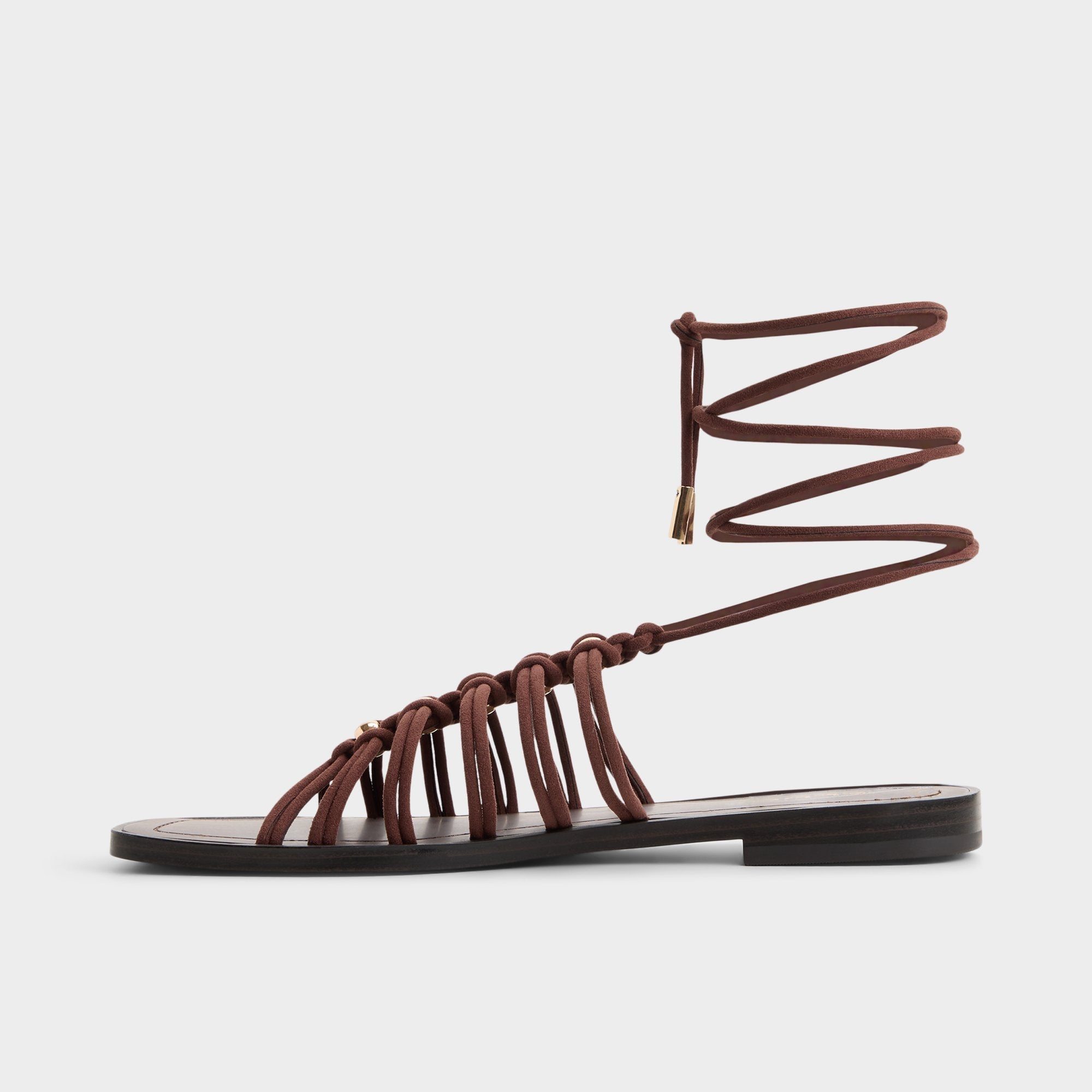 Aldo Unoma in Dark Brown - Strappy flat sandal Women