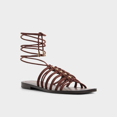 Aldo Unoma in Dark Brown - Strappy flat sandal Women