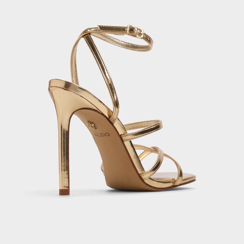 Aldo Galoi Gold Women's Iridescent metallics - Strappy heeled sandal Women