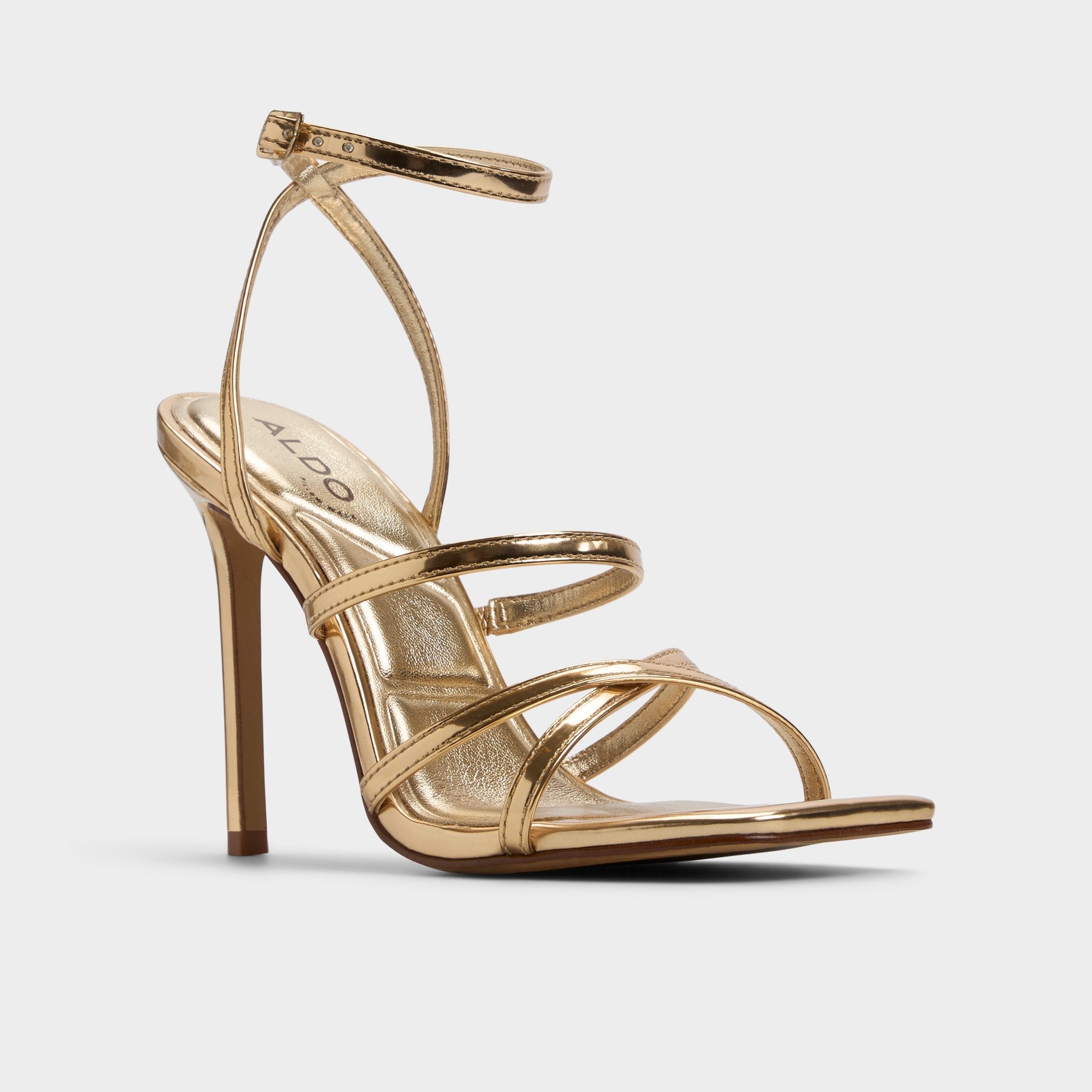 Aldo Galoi Gold Women's Iridescent metallics - Strappy heeled sandal Women
