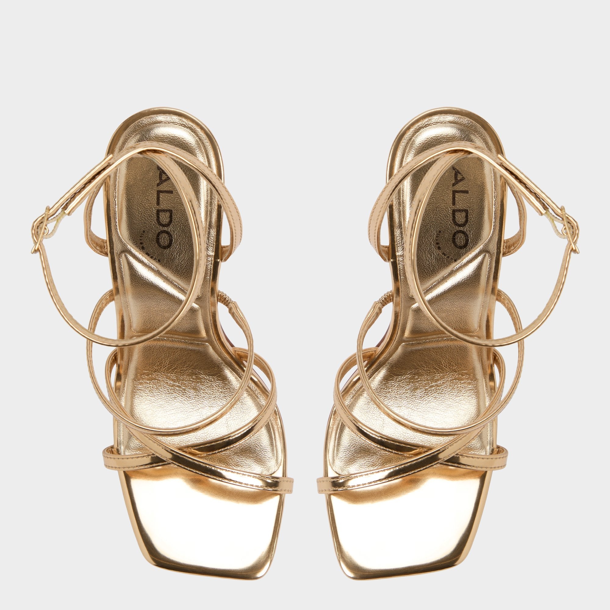 Aldo Galoi Gold Women's Iridescent metallics - Strappy heeled sandal Women