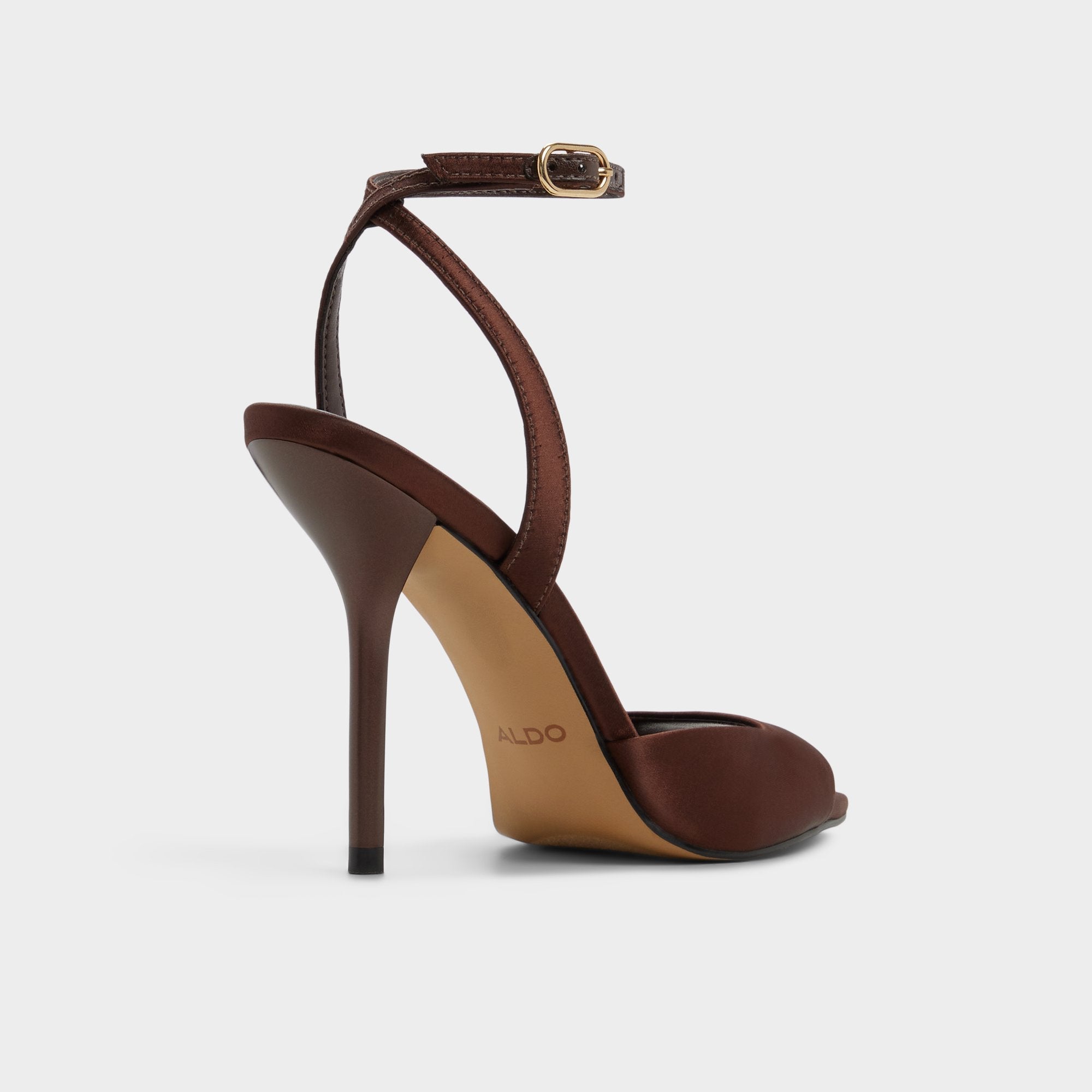 Aldo Forevermore in Dark Brown 14154135 - Strappy heeled sandal, Stiletto heel Women