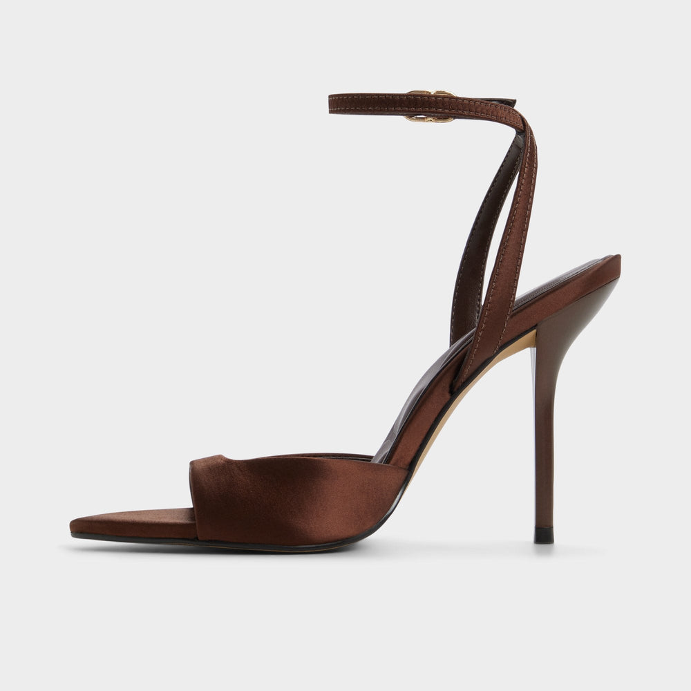 Aldo Forevermore in Dark Brown 14154135 - Strappy heeled sandal, Stiletto heel Women