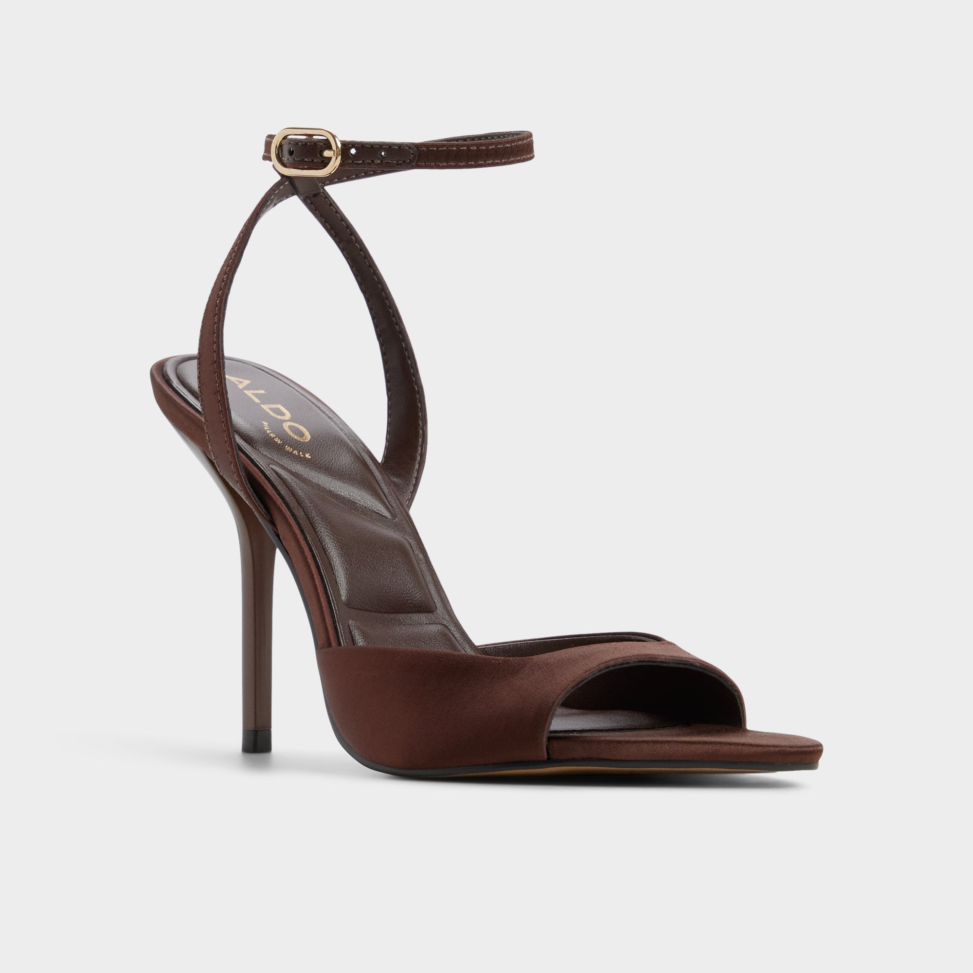 Aldo Forevermore in Dark Brown 14154135 - Strappy heeled sandal, Stiletto heel Women