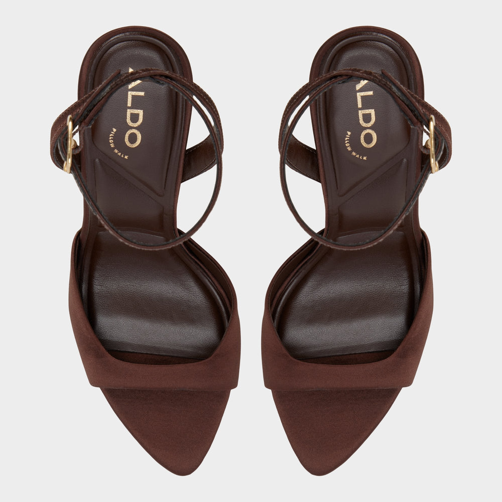 Aldo Forevermore in Dark Brown 14154135 - Strappy heeled sandal, Stiletto heel Women